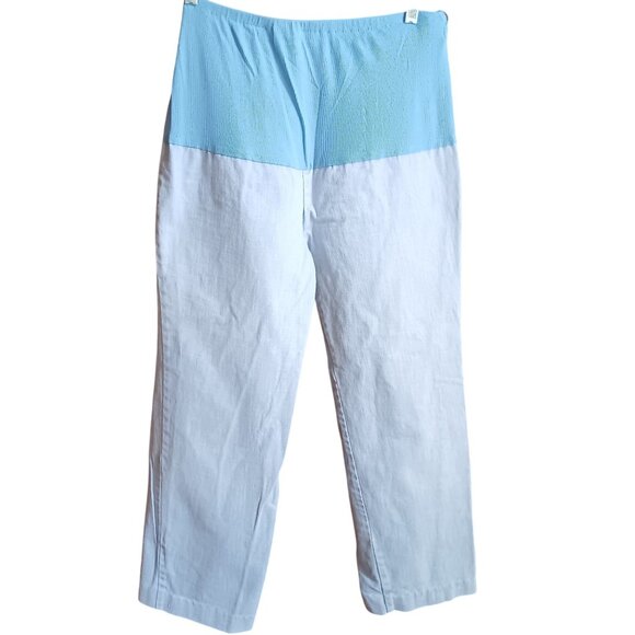 28x27 True Vintage Maternity Jeans sz 11 1970's High-Waist Raw Denim Stretch Top - Picture 1 of 7